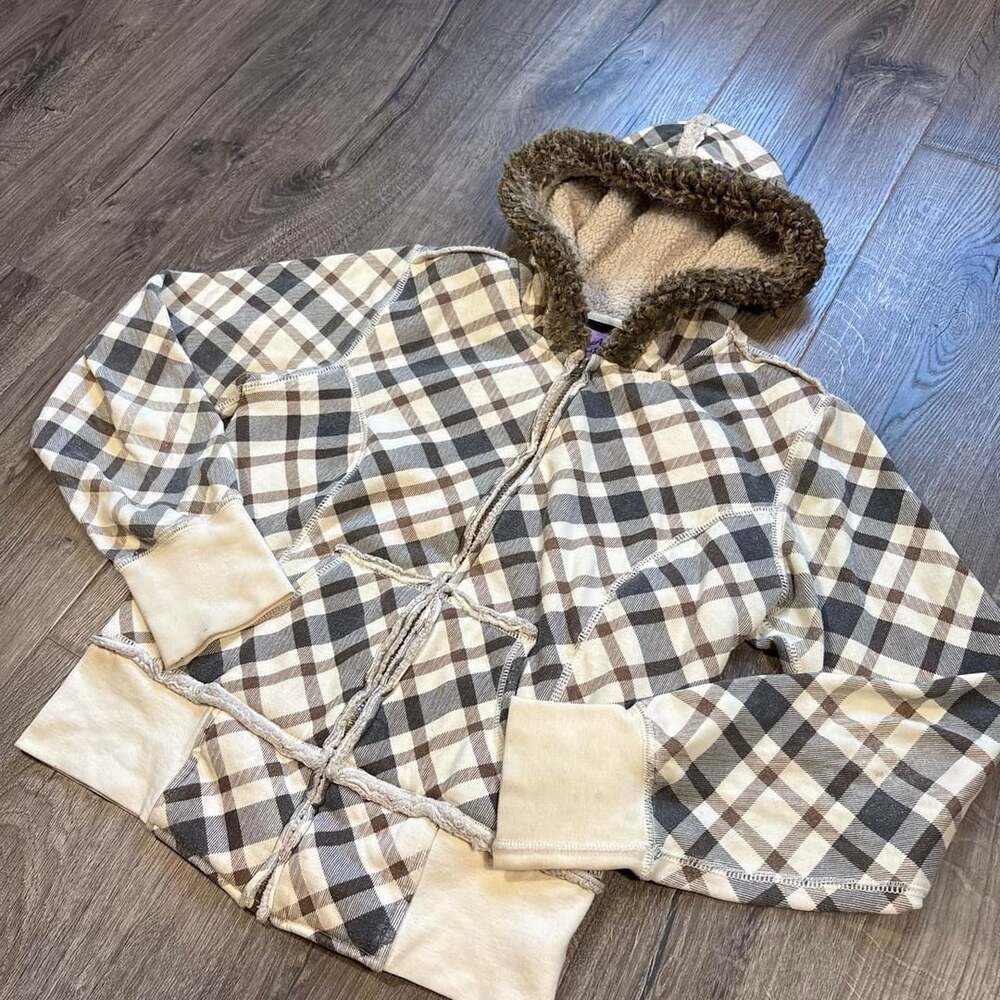 L.A. Kitty Plaid Zip Up Hoodie Size Small / XS